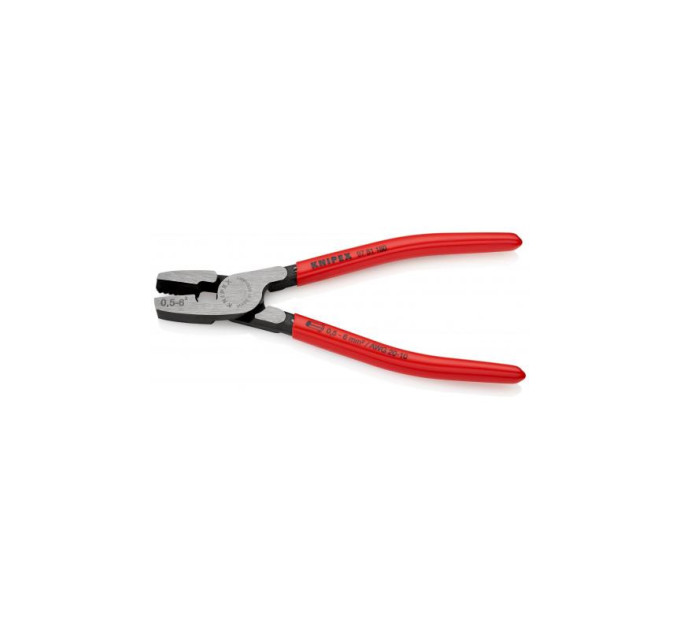 Инструмент для обжима контактных гильз 0,5-6,0мм², 180мм KNIPEX 97 81 180, фосфатированный