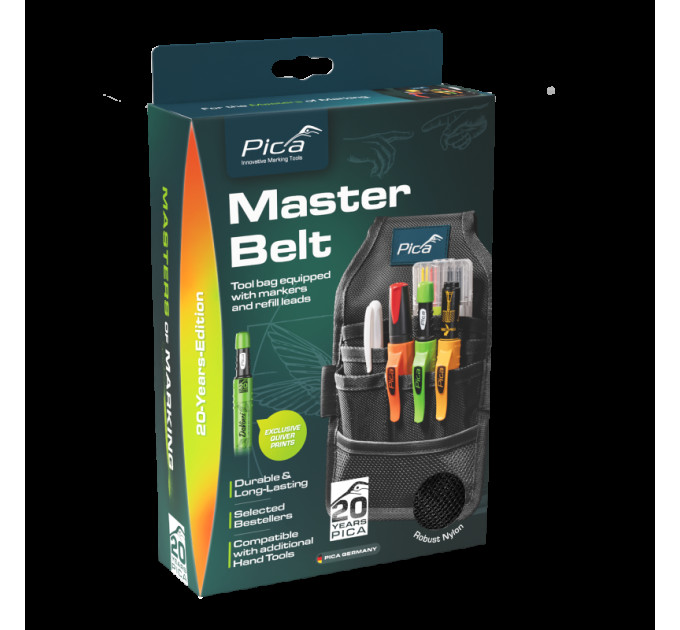Набор для маркировки профессиональный Pica Master Belt 20-Years-Edition (5шт) в сумке