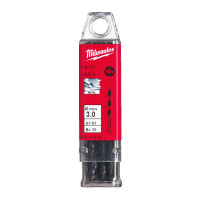 Свердло по металу HSS-R MILWAUKEE, DIN338, Ø3,0х61х33мм, (10шт)