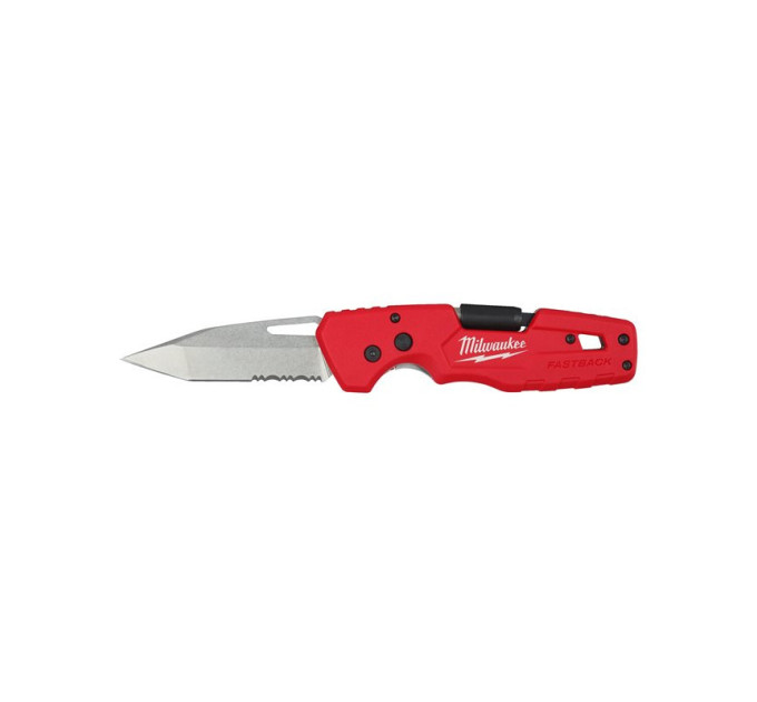 Нож складной FASTBACK MILWAUKEE 5 в 1 с серейторным лезвием 75мм