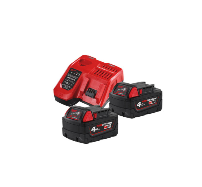 Энергокомплект MILWAUKEE M18 NRG-402С (ЗУ M12-18FC+2акк.Х4Ач В4)