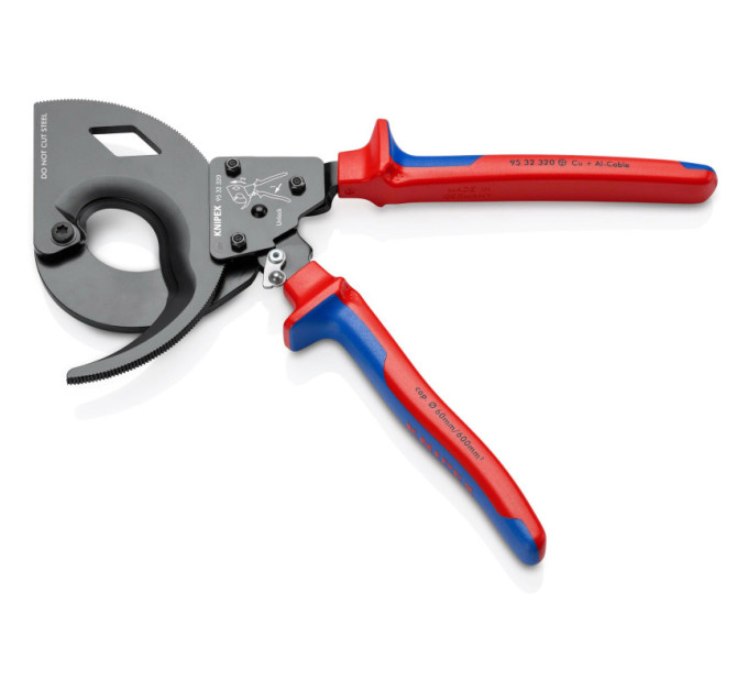 Ножницы для резки кабелей (по принципу трещотки), Ø60мм / 600мм², 320мм KNIPEX 95 32 320, фосфат