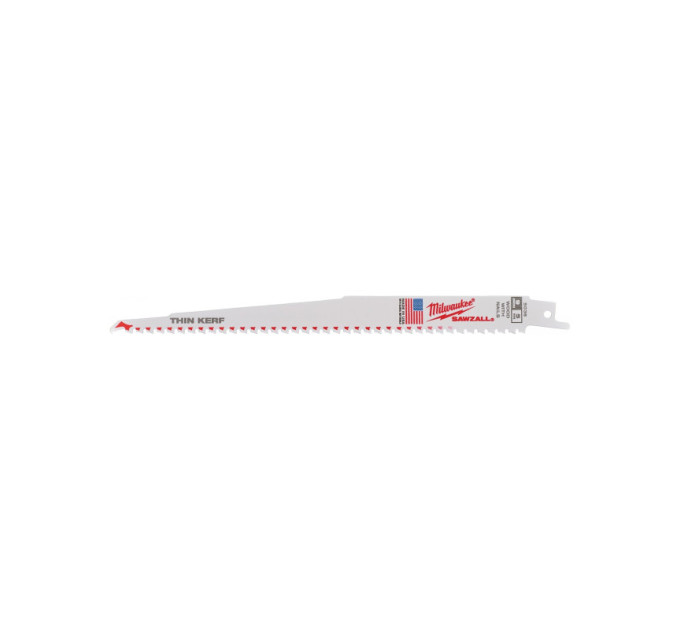 Полотно для шабельних пилок FANG TIP THIN KERF MILWAUKEE, 300х5,0мм, (50шт), (дерево з цвяхами)
