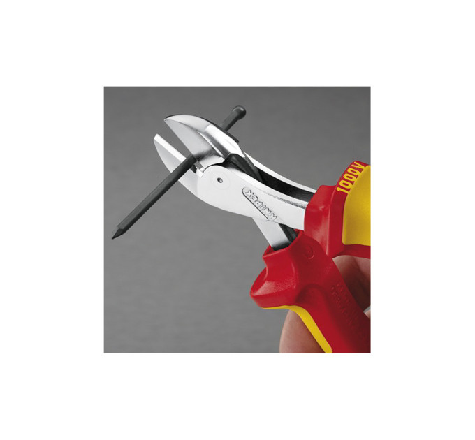 Кусачки боковые (бокорезы) компактные X-Cut, Ø12,0мм, 160мм VDE KNIPEX 73 06 160, хромированные