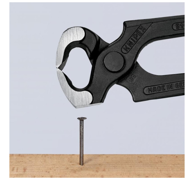 Кусачки-молоток (клещи) для подковки лошадей, 25,5мм KNIPEX 55 00 300, фосфатированные