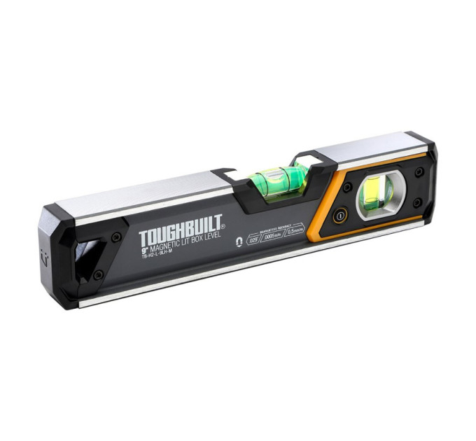 Уровень TOUGHBUILT ПРЕМИУМ 23 см, магнитный с подсветкой TB-H2-L-M23LH-M
