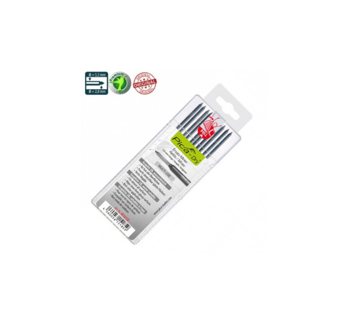 Стержни запасные Dry Refills 4030/SB 2В для PICA Dry, серый графит (10шт)