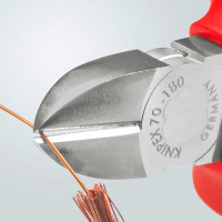 Кусачки боковые (бокорезы), Ø4,0мм, 180мм KNIPEX 70 05 180, хромированные