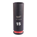 Головка ударная ShW 3/8'' SKT MILWAUKEE, удлиненная, 15мм