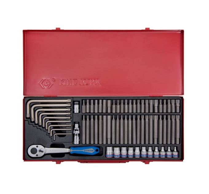 Набор вставок (бит) 3/8", TORX, SPLINE, HEX, 69 предметов