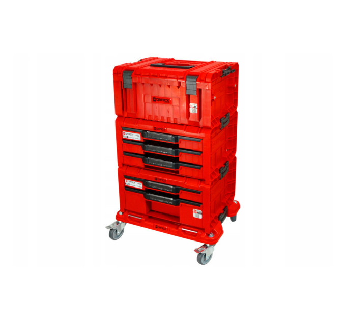 Набор ящиков QBRICK SYSTEM PRO RED DRAWER WORKSHOP SET 4 2.0 RUHD мобильный шкаф (525x345x885мм)