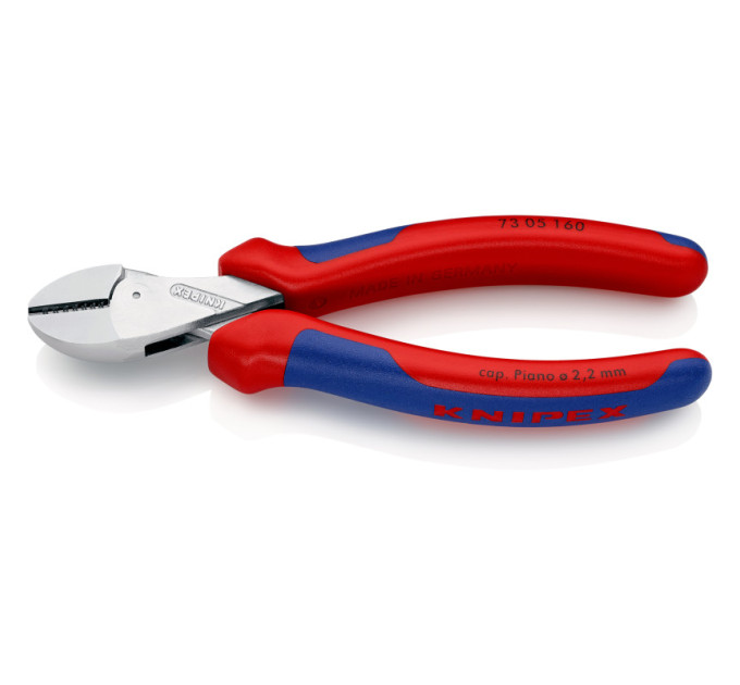 Кусачки боковые (бокорезы) компактные X-Cut, Ø12,0мм, 160мм KNIPEX 73 05 160 SB, хромированные
