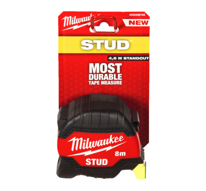 Рулетка магнитная STUD MILWAUKEE (Gen 3), 8м (33мм)