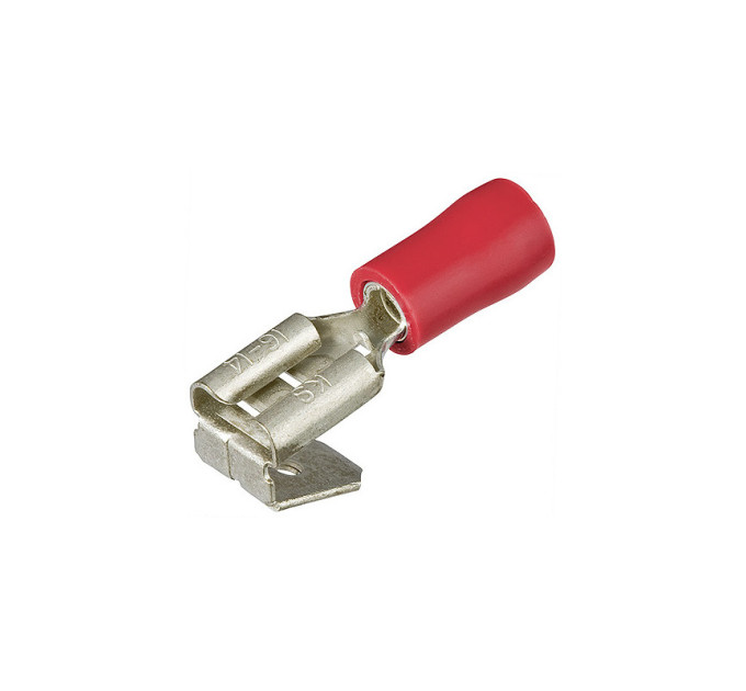 Гильзы флажковые изолированные с отводом 6,3х0,8мм KNIPEX 97 99 090, (0,5-1,0мм²) (100шт), красные