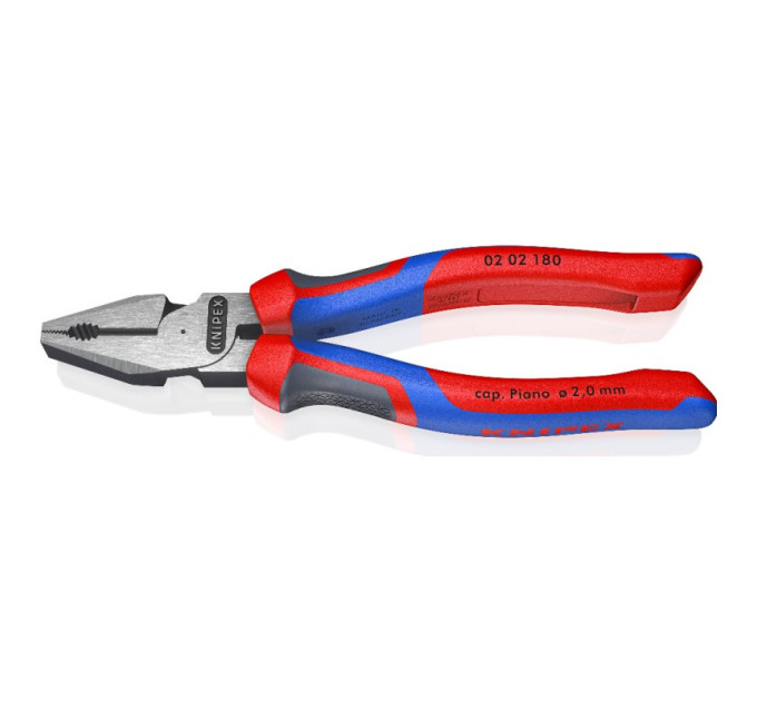 Пассатижи (плоскогубцы) особой мощности Ø11,5мм, 180мм KNIPEX 02 02 180, фосфатированные