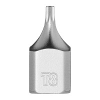 Головка торцевая хромированная ¼” MILWAUKEE укороченная с битой Torx, T8