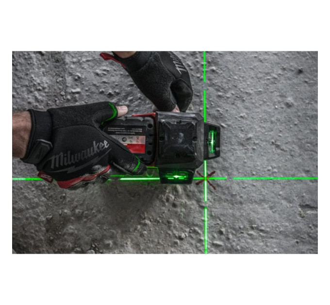 Нивелир лазерный аккумуляторный 3D MILWAUKEE M12 3PL-0C (360˚, зелёный луч)