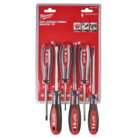 Набір магнітних викруток з тригранною рукояткою MILWAUKEE, (PZ1/PZ2/SL3/SL4/SL5.5/SL6.5), (6шт)