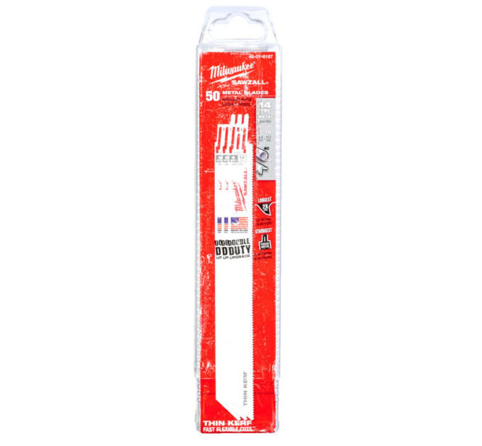 Полотно для шабельних пилок THIN KERF MILWAUKEE, 230х1,8мм, (50шт), (метал)