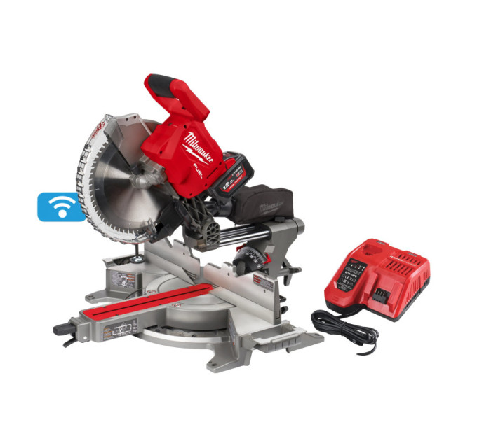 Пила торцовочная аккумуляторная бесщеточная MILWAUKEE M18 FMS305-121 (Ø305мм) (ЗУ+1акк.Х12Ач), (заме