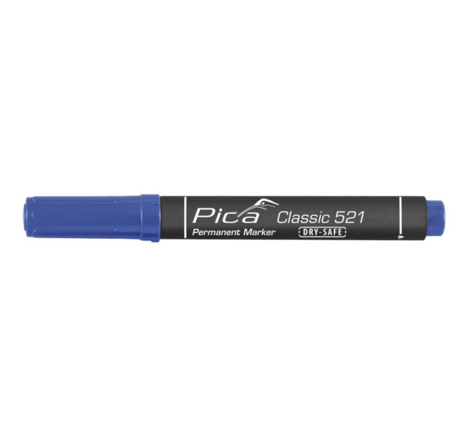 Маркер перманентный Pica 521/41 Classic Permanent Marker Chisel tip, с скошеным носиком, синий