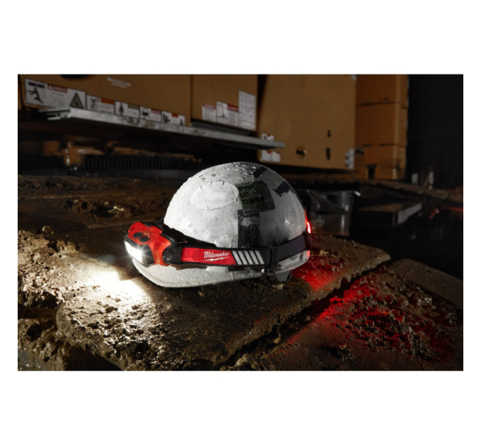 Фонарь светодиодный аккумуляторный налобный (зарядка через USB) MILWAUKEE L4 HL-VIS-301