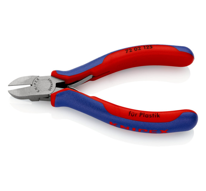 Кусачки боковые (бокорезы) для пластмассы, 125мм KNIPEX 72 02 125, фосфатированные