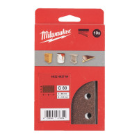 Шліфувальні листи MILWAUKEE, 80x133мм HL, зерно 80, (10шт)