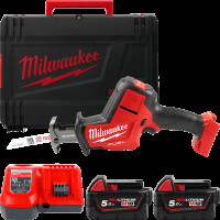 Пила сабельная аккумуляторная бесщёточная MILWAUKEE, M18 FHZ-0X (ЗУ, 2х5Ач, HDкейс)