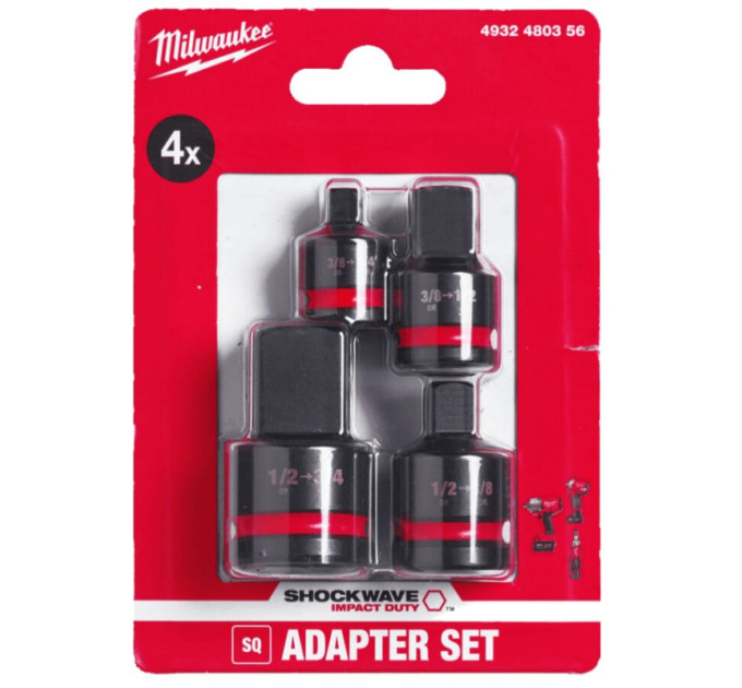 Набір перехідників для головок 1/2" - 3/4", 1/2" - 3/8", 3/8" - 1/2", 3/8" - 1/4" (4 предмети)