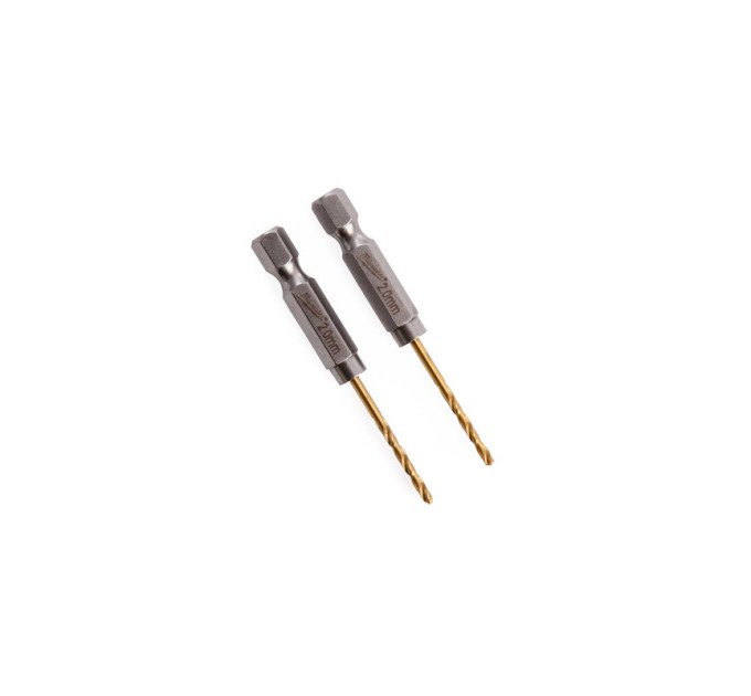 Сверло по металлу RedHEX SHOCKWAVE™ HSS-TiN MILWAUKEE, Ø2,0х59,5х17мм, (2шт)