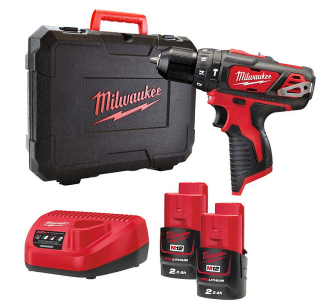 Дриль-шуруповерт акумуляторний MILWAUKEE M12 BDD-202C (30 Нм) (заміна на 4933499686)