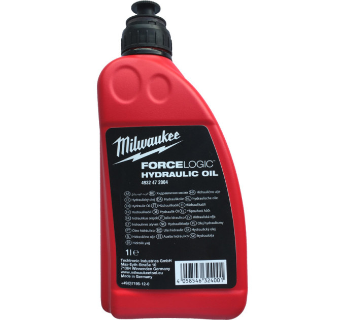 Масло гидравлическое MILWAUKEE (для M18 HUP700) (1л)