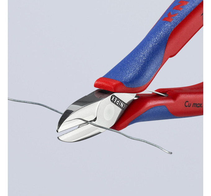 Кусачки боковые (бокорезы) для электроники, Ø2,0мм, 130мм KNIPEX 77 02 130 SB, хромированные