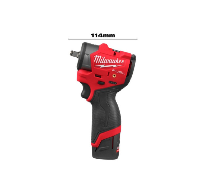Гайковерт аккумуляторный бесщеточный MILWAUKEE 3/8'' (305 Нм) M12 FSCIWF38-252X, с кольцом