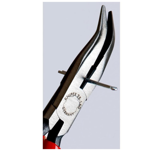 Круглогубцы плоские с режущими кромками Ø2,5мм, 160мм KNIPEX 25 01 160, фосфатированные