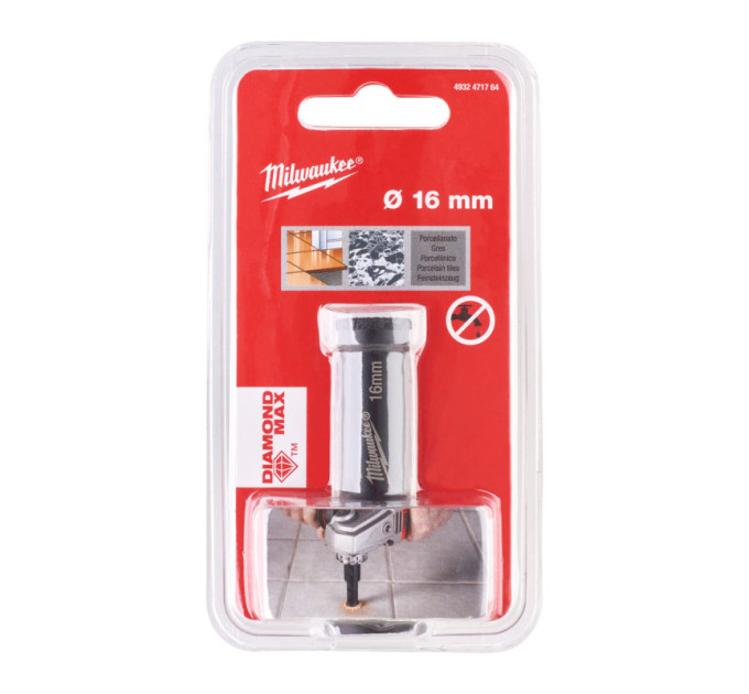 Коронка алмазная Diamond Max MILWAUKEE, Ø16мм M14 (сухое сверление)