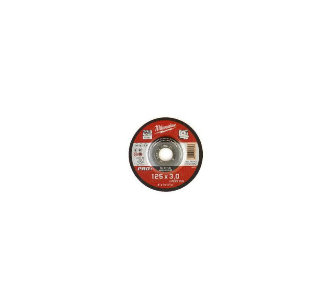 Диск отрезной по металлу MILWAUKEE, SC 41/125х3 PRO+, Ø125мм
