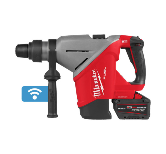 Перфоратор аккумуляторный бесщёточный SDS-MAX MILWAUKEE, M18 FHACO745-122C (ЗУ, 2х12Ач FORGE, кейс)