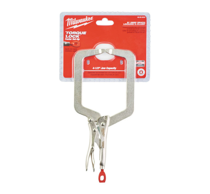 Зажим-струбцина тип С Torque Lock MILWAUKEE, (неподвижные губки), 230мм