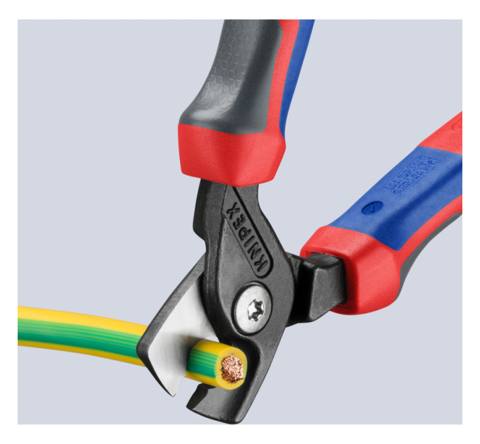 Ножницы для резки кабелей StepCut, Ø15мм / 50мм², 160мм KNIPEX 95 12 160, фосфатированные