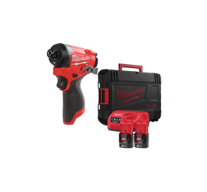 Шуруповерт ударный аккумуляторный бесщёточный MILWAUKEE (170 Нм) M12 FID2-202Х (ЗУ+2акк.Х2Ач+HDкейс)