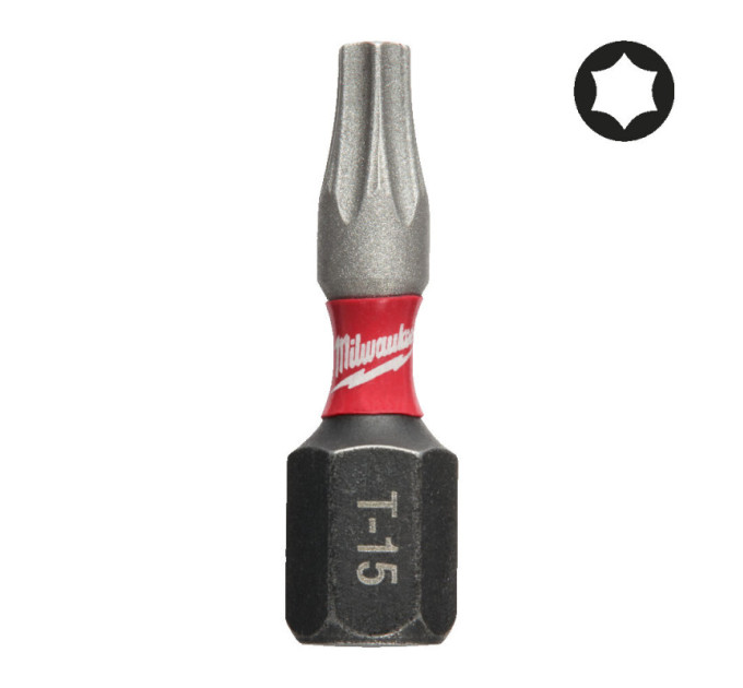 Бита SHOCKWAVE MILWAUKEE, TX15, 25мм, (2шт)