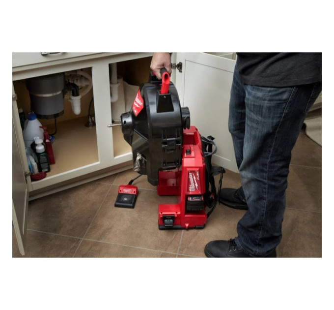 Машина прочистная аккумуляторная ранцевая MILWAUKEE M18 FFSDC16-502 трос 16мм (ЗУ+2акк.Х5Ач)