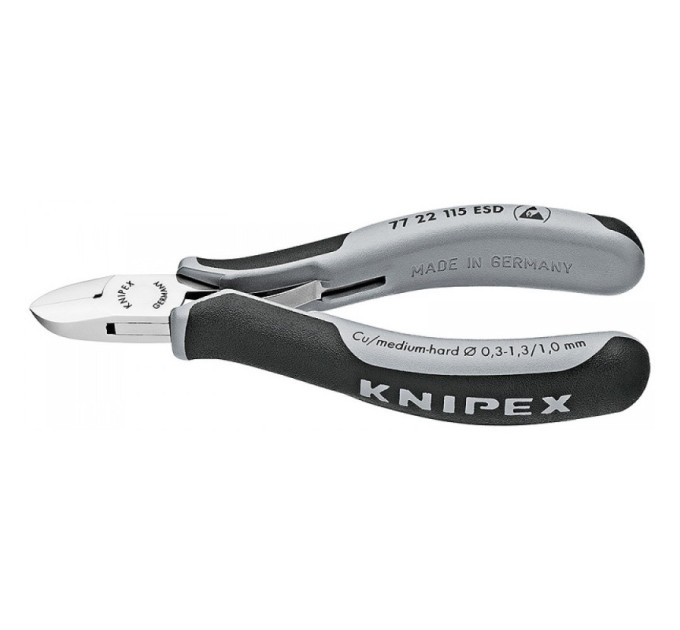 Кусачки бокові для електроніки KNIPEX 77 72 115 ESD