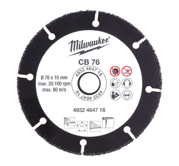 Диск абразивний сегментований CB76 MILWAUKEE, Ø76мм