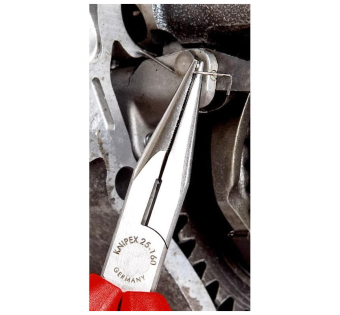 Круглогубцы плоские с режущими кромками Ø2,5мм, 160мм KNIPEX 25 01 160, фосфатированные