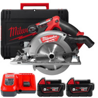 Пила дисковая аккумуляторная бесщеточная MILWAUKEE M18 CCS55-502X Ø165мм (ЗУ+2акк.Х5Ач+HDкейс)
