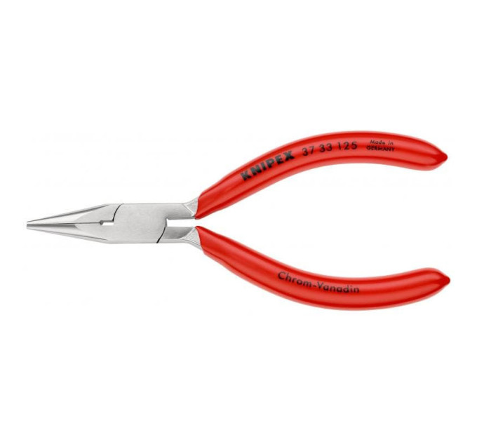 Плоскогубцы круглогубцы захватные для точных работ, 125мм, KNIPEX 37 33 125, хромированные