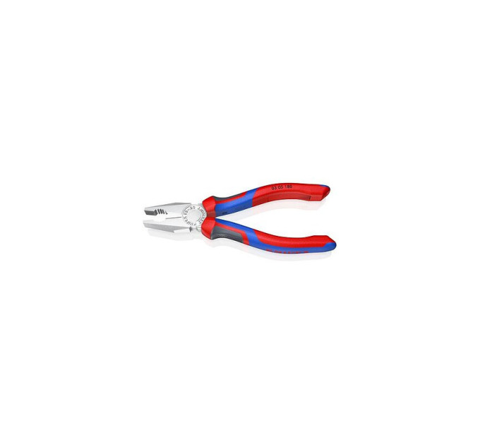Пассатижи (плоскогубцы) комбинированные Ø12,0мм, 180мм KNIPEX 03 05 180, хромированные